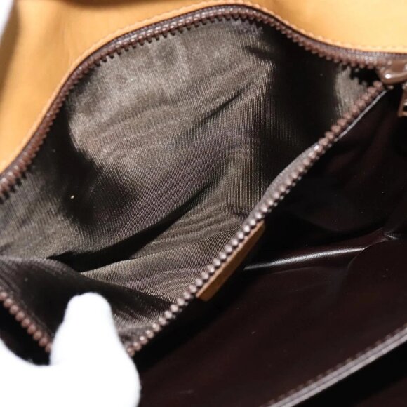 CELINE Macadam Canvas Shoulder Bag PVC Beige Gold Auth sw637 - Picture 10 of 16